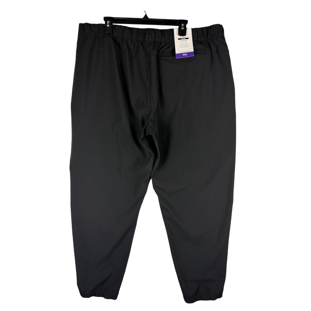 Member's Mark Mens‎ Travel Jogger Pants Black XXL 4-Way Stretch UPF 30 NWT